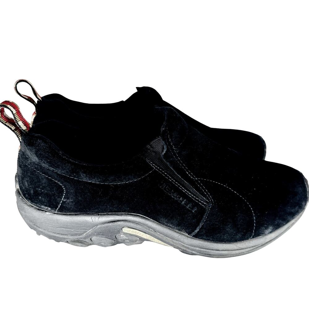 Merrell Jungle Moc 12 Black Slip-On Nubruck Leather Comfort Performance J68153